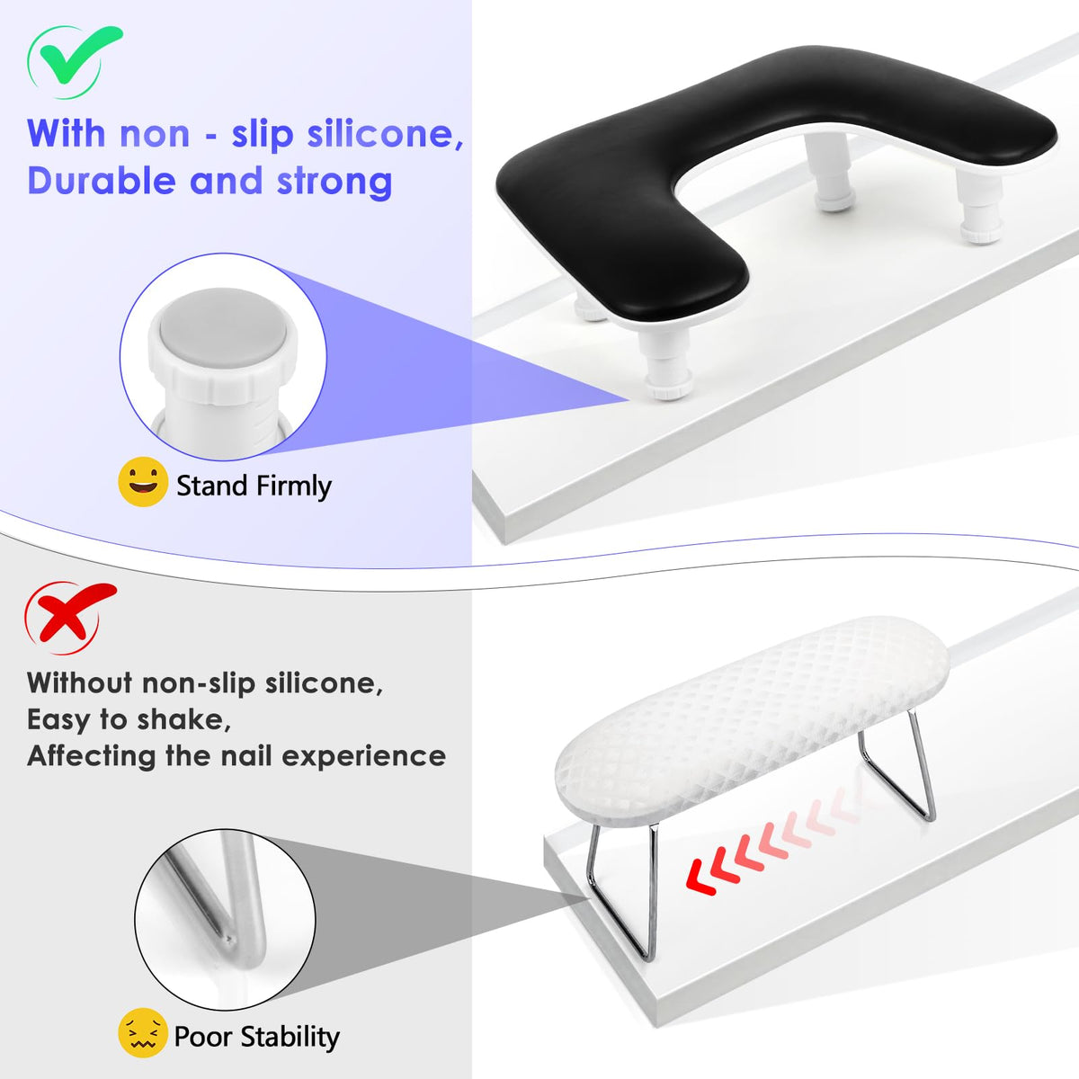 LIONVISON adjustable nail arm rest back view