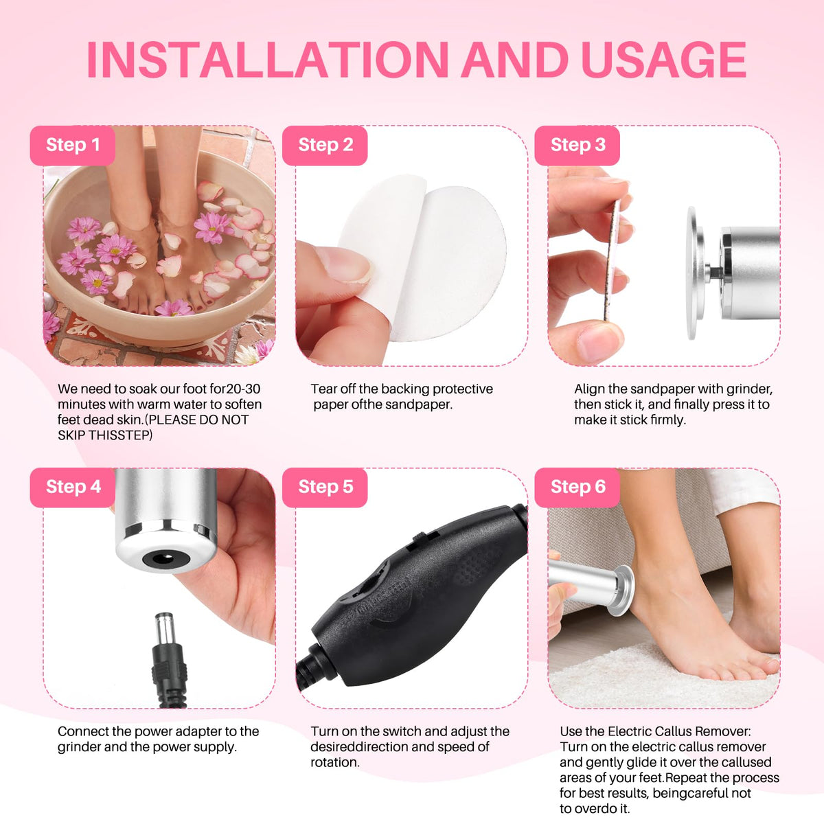 LIONVISON Electric Foot File lifestyle scene with user