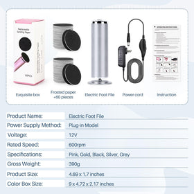 LIONVISON Electric Foot File Remover with fine sanding disc