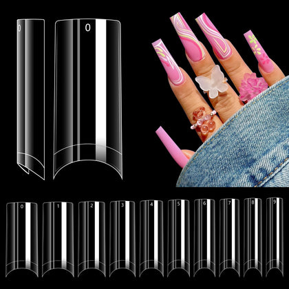 LIONVISON Long Square Nail Tips 240PCS front view