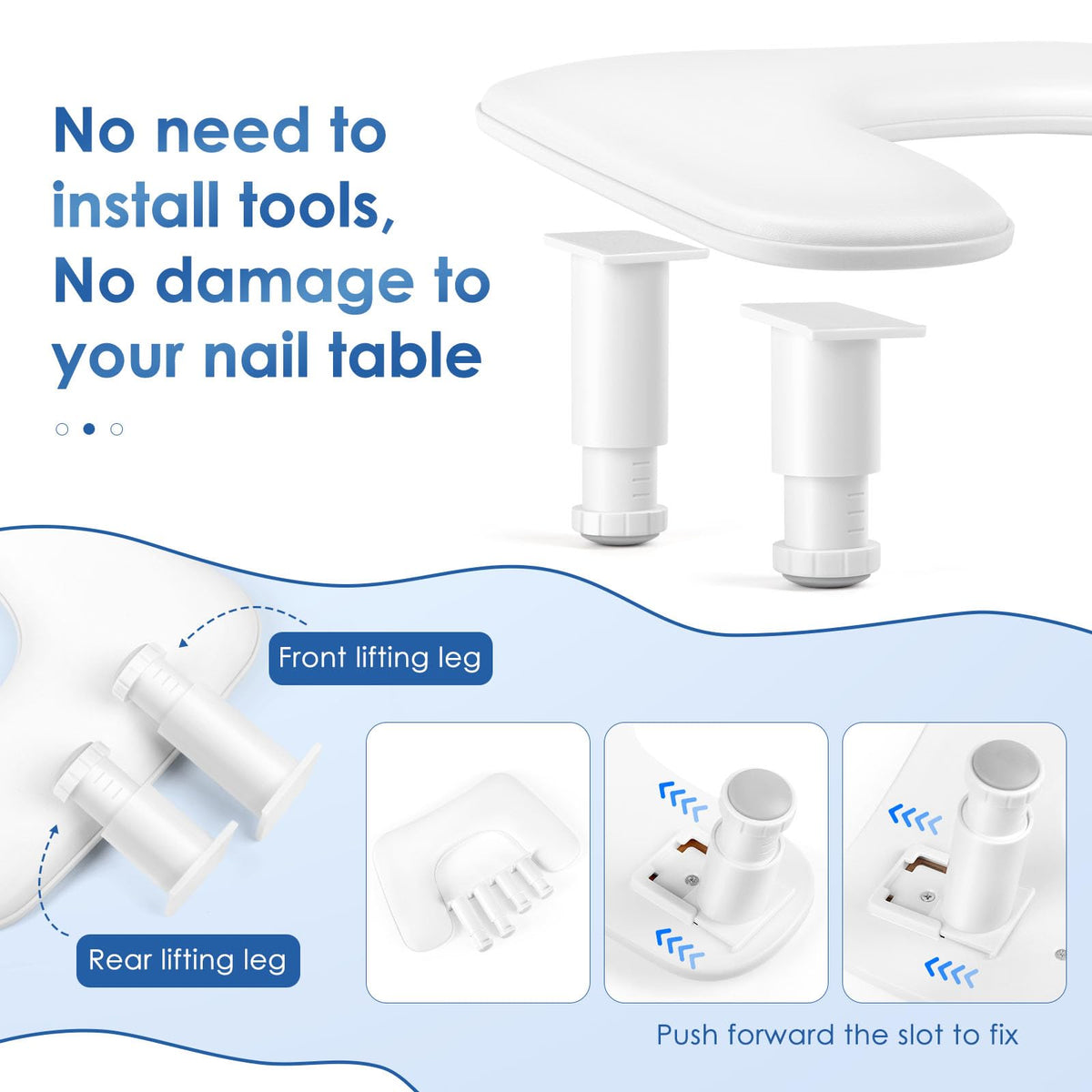 LIONVISON Nail Arm Rest in a nail salon setting
