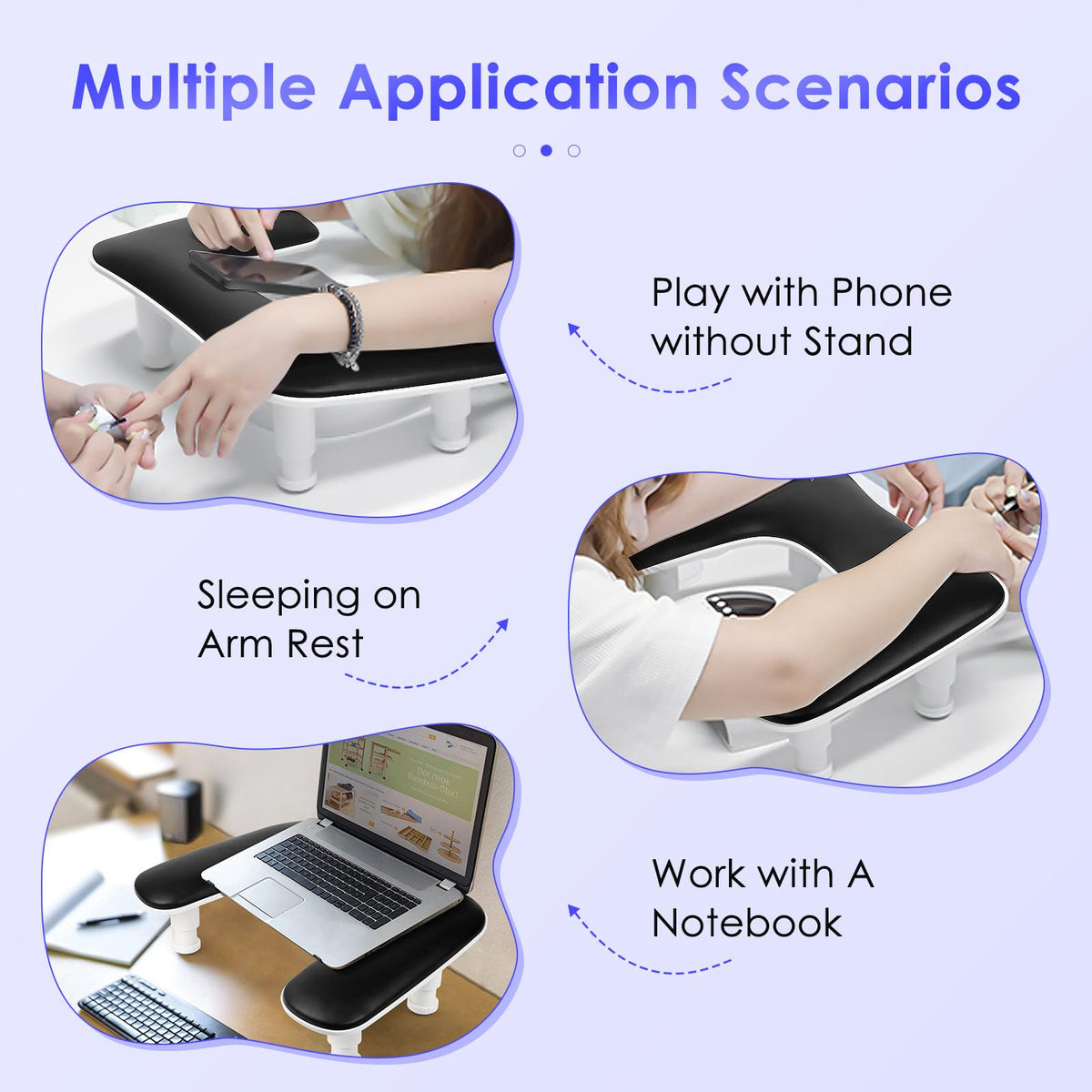 LIONVISON nail arm rest in use during a manicure session