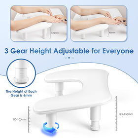 LIONVISON Nail Arm Rest showing adjustable height feature
