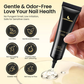 LIONVISON Nail Rhinestone Glue Gel application on nails