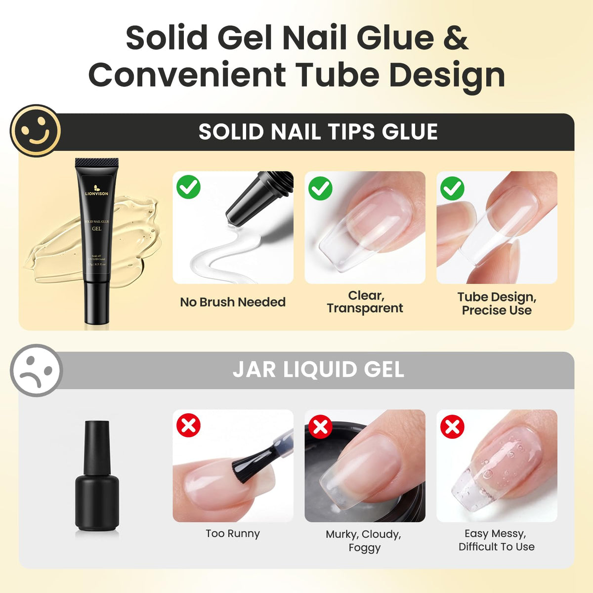 LIONVISON Nail Rhinestone Glue Gel curing under UV lamp