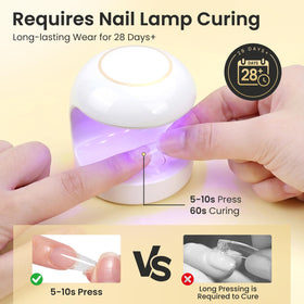 LIONVISON Nail Rhinestone Glue Gel with rhinestone nail art