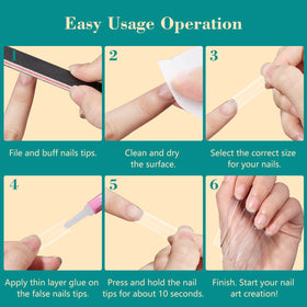 LIONVISON nail tips being applied in a nail salon
