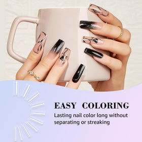 LIONVISON square nail tips in various sizes