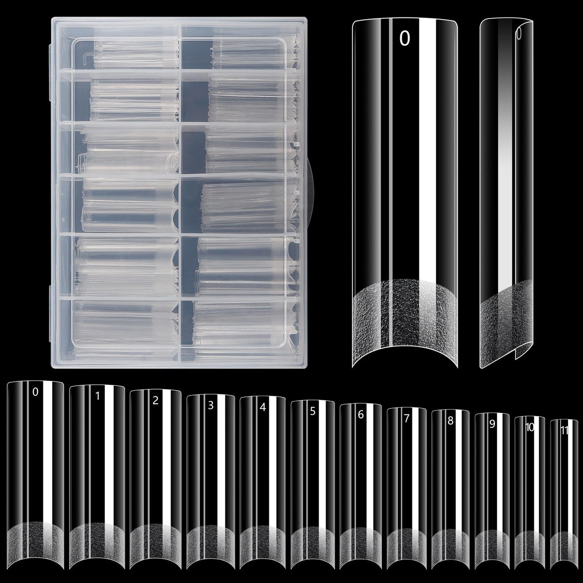 LIONVISON XL Square Nail Tips 240PCS front view