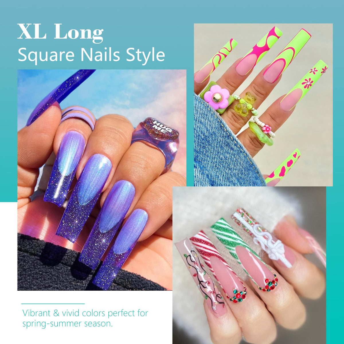 LIONVISON XL Square Nail Tips 240PCS packaging
