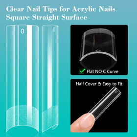 LIONVISON XL Square Nail Tips in use on nails