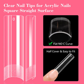 LIONVISON XL Square Nail Tips packaged with 240 pieces