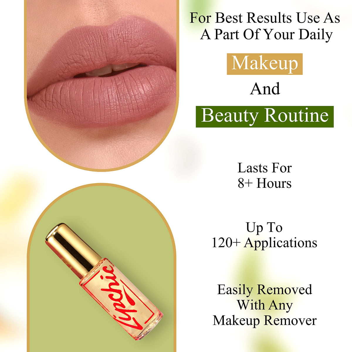 Lip Chic By Ella Transparent Lipstick Sealer application close-up