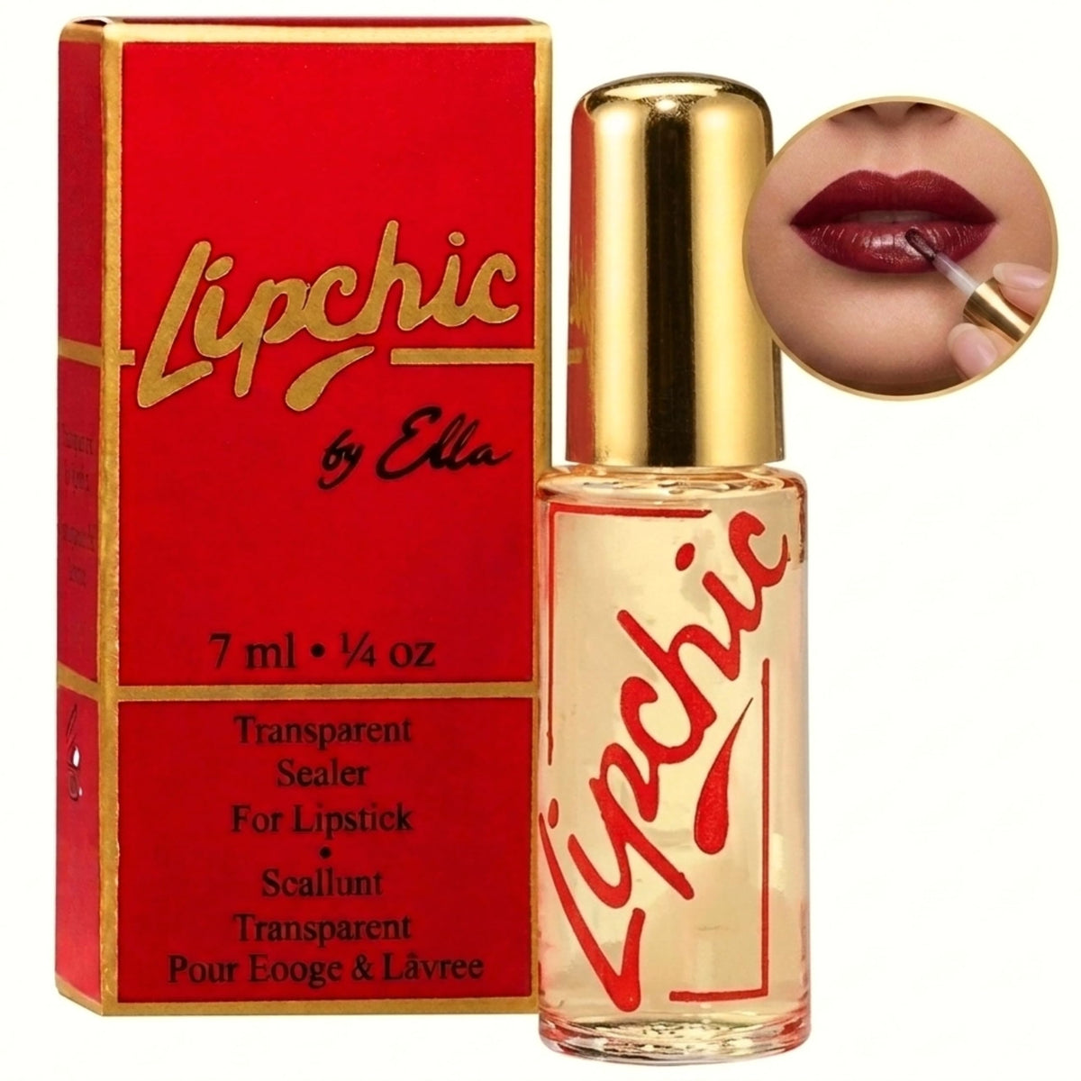 Lip Chic By Ella Transparent Lipstick Sealer in hand