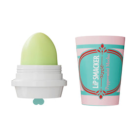Lip Smacker balms displayed with festive decorations