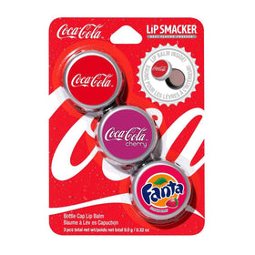 Lip Smacker Coca Cola Collection trio lip balms front view