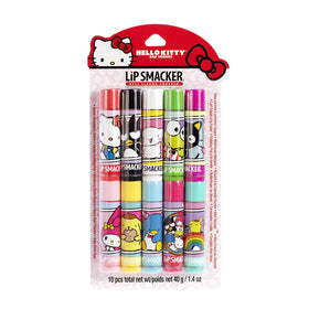 Lip Smacker Hello Kitty & Friends Pack front view with 10 lip balms