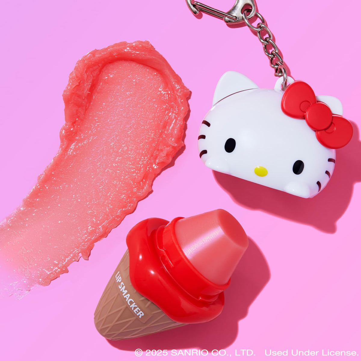 Lip Smacker Hello Kitty Lip Balm with keychain packaging