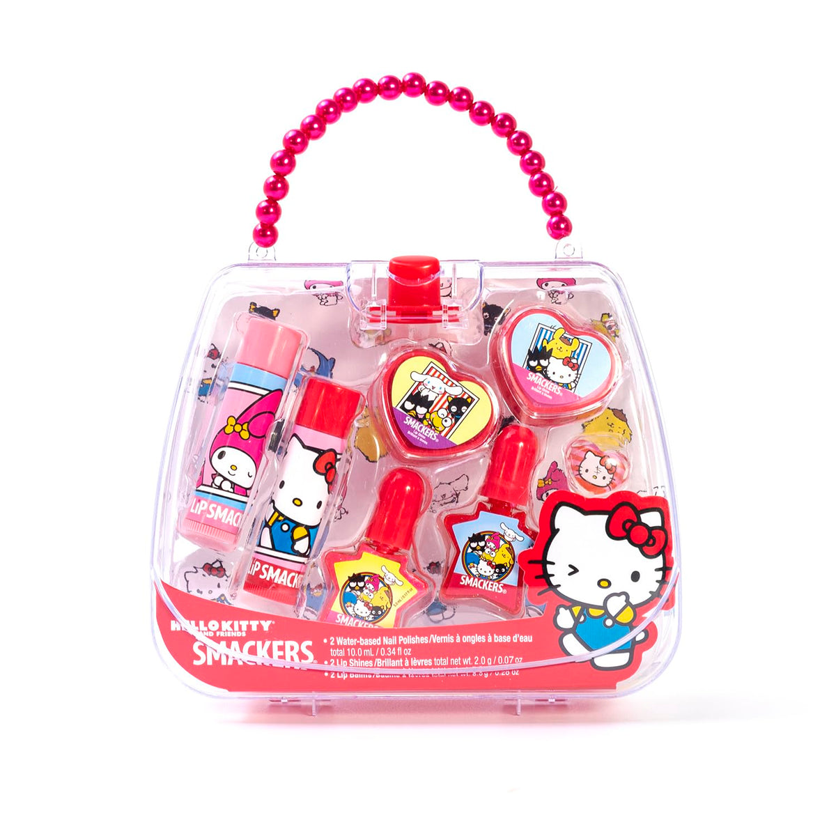 Lip Smacker Hello Kitty Makeup Tote with nail polish and lip balm