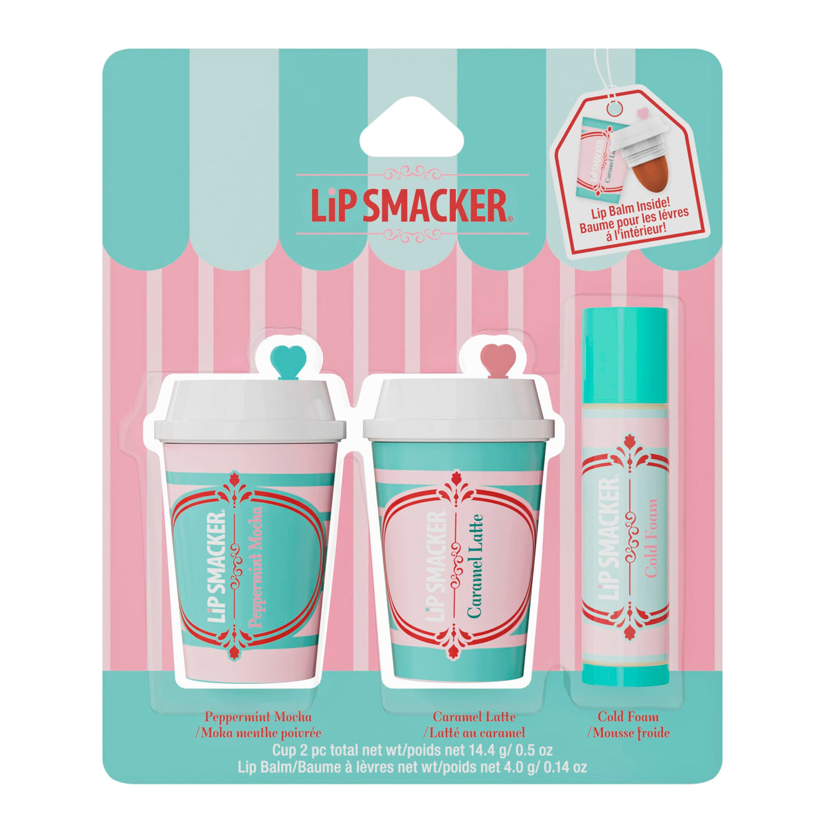 Lip Smacker Holiday Café Balm Trio in frappe cup design