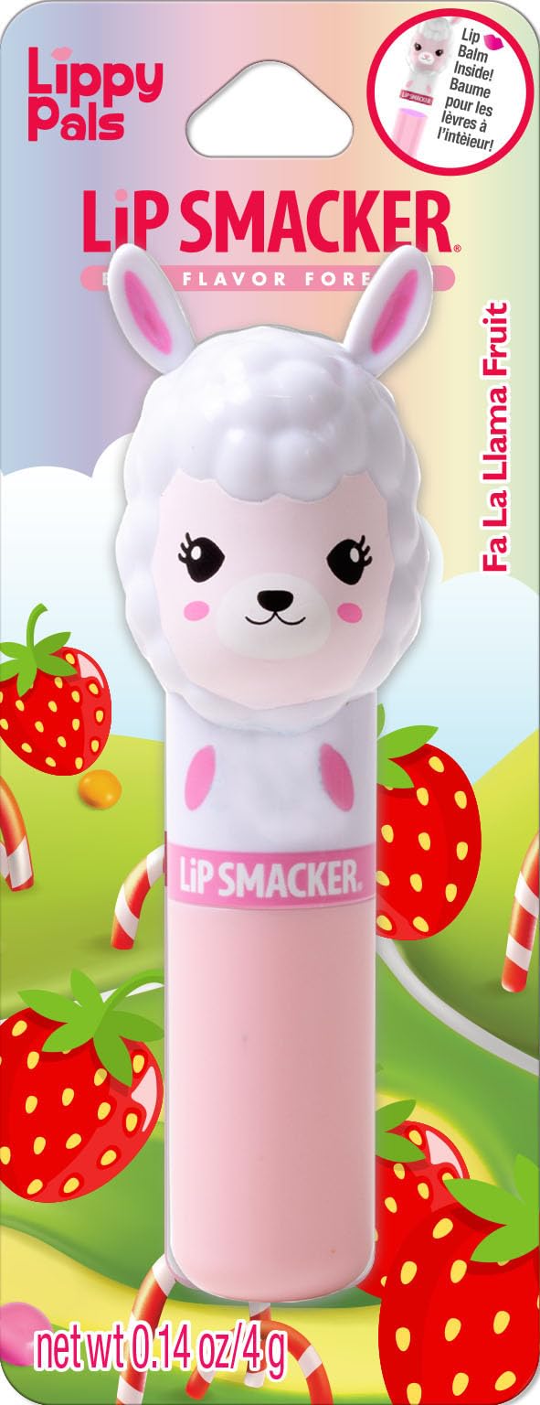 Lip Smacker Lippy Pals Llama Lip Balm front view with strawberry flavour