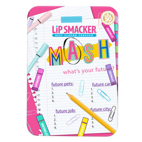 Lip Smacker MASH Tin front view with colourful design