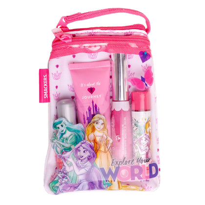 Lip Smacker Princess Glam Bag Makeup Set front view with lip balm and lip gloss