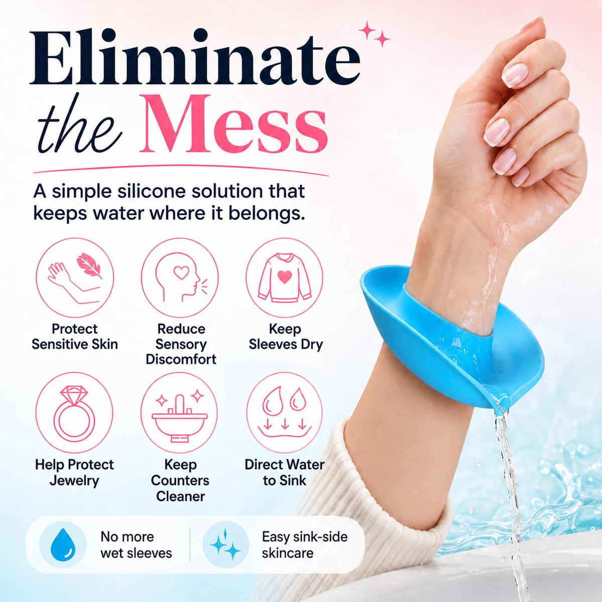 Liquilinks Face Washing Wristbands in packaging