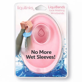 Liquilinks Face Washing Wristbands pink silicone front view