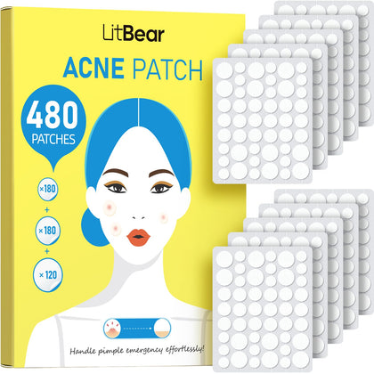LitBear 480 Pimple Patches front view with assorted sizes