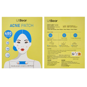 LitBear pimple patch box with 480 patches visible