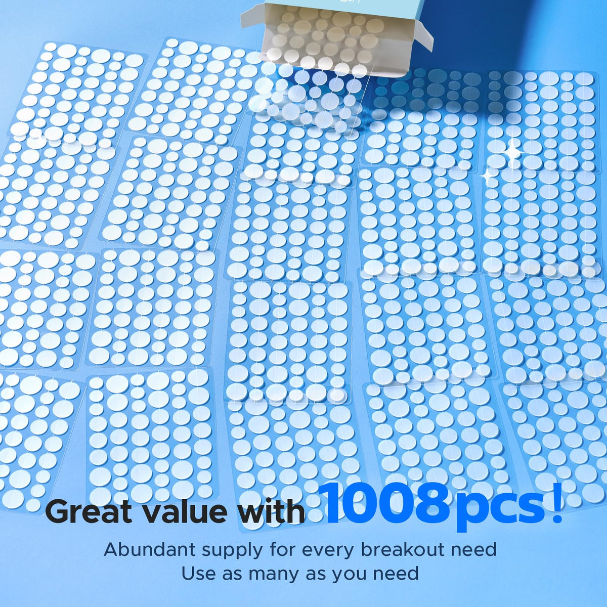 LitBear pimple patches in three sizes 8mm, 10mm, 12mm