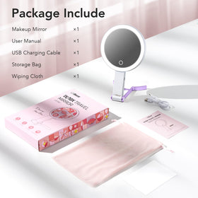 LitBear Travel Makeup Mirror being used for makeup application