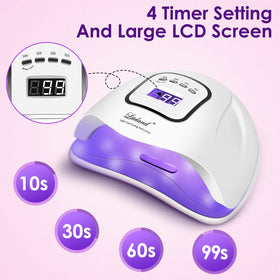 Liteland UV Gel Nail Lamp showing timer settings