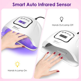 Liteland UV Gel Nail Lamp side view with portable handle