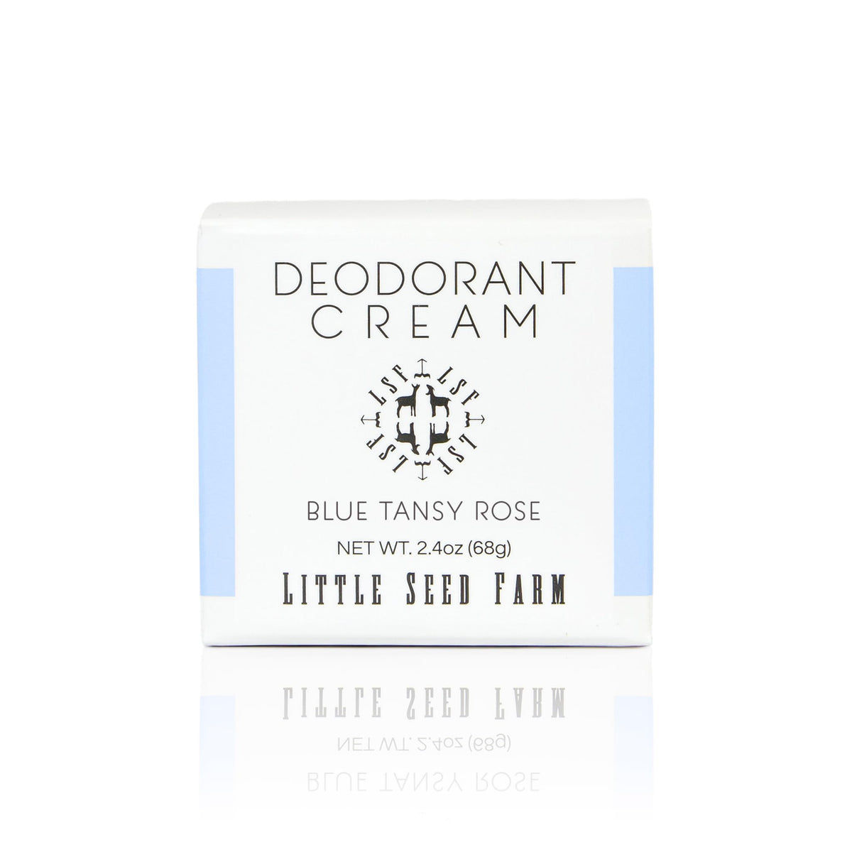 Little Seed Farm All Natural Deodorant Cream Blue Tansy Rose front view