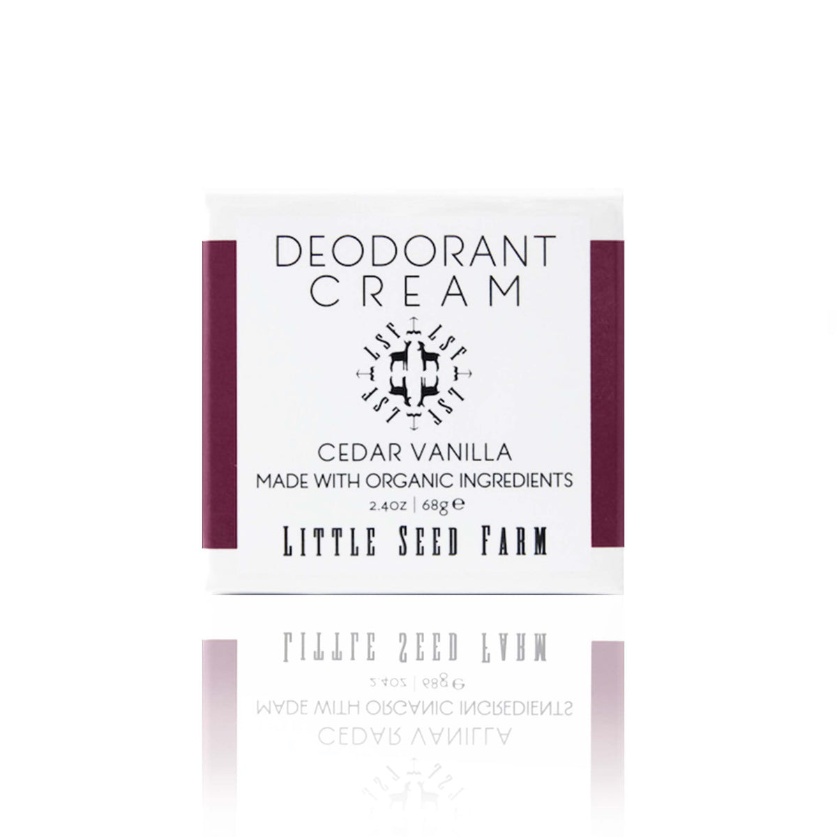 Little Seed Farm Cedar Vanilla Deodorant Cream jar front view