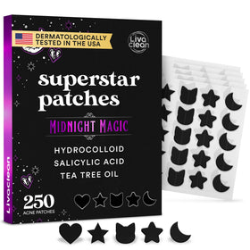 LivaClean Black Star Pimple Patches 250CT front view