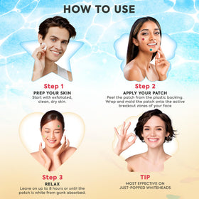 LivaClean pimple patches in use on a model's face
