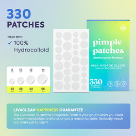 LivaClean Pimple Patches showing different sizes