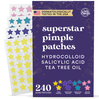 LivaClean Star Pimple Patches 240CT packaging front view