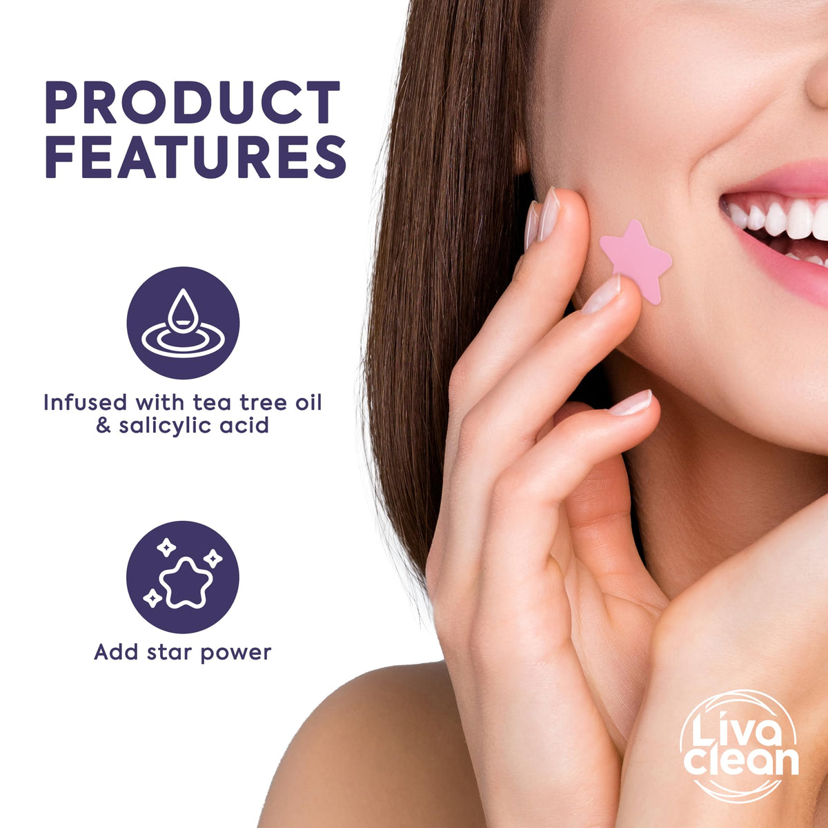 LivaClean Superstar Pimple Patch in Neptune Teal colour