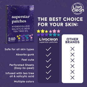 LivaClean Superstar Pimple Patch in Space Purple colour