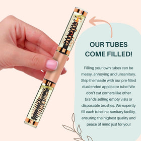 Live Fraiche Lash Serum in use on eyelashes