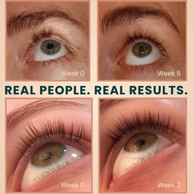 Live Fraiche Organic Castor Oil Eyelash Serum application on lashes