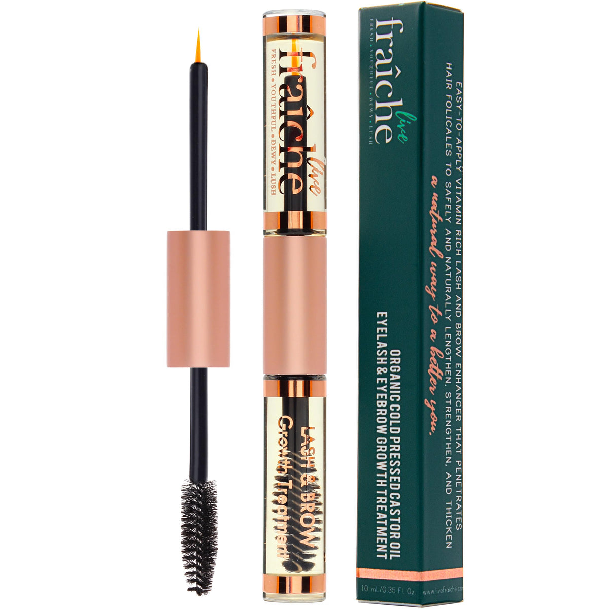 Live Fraiche Organic Castor Oil Eyelash Serum front view