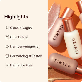 Live Tinted Hueglow Mini Liquid Highlighter Drops Moonlight with other beauty products