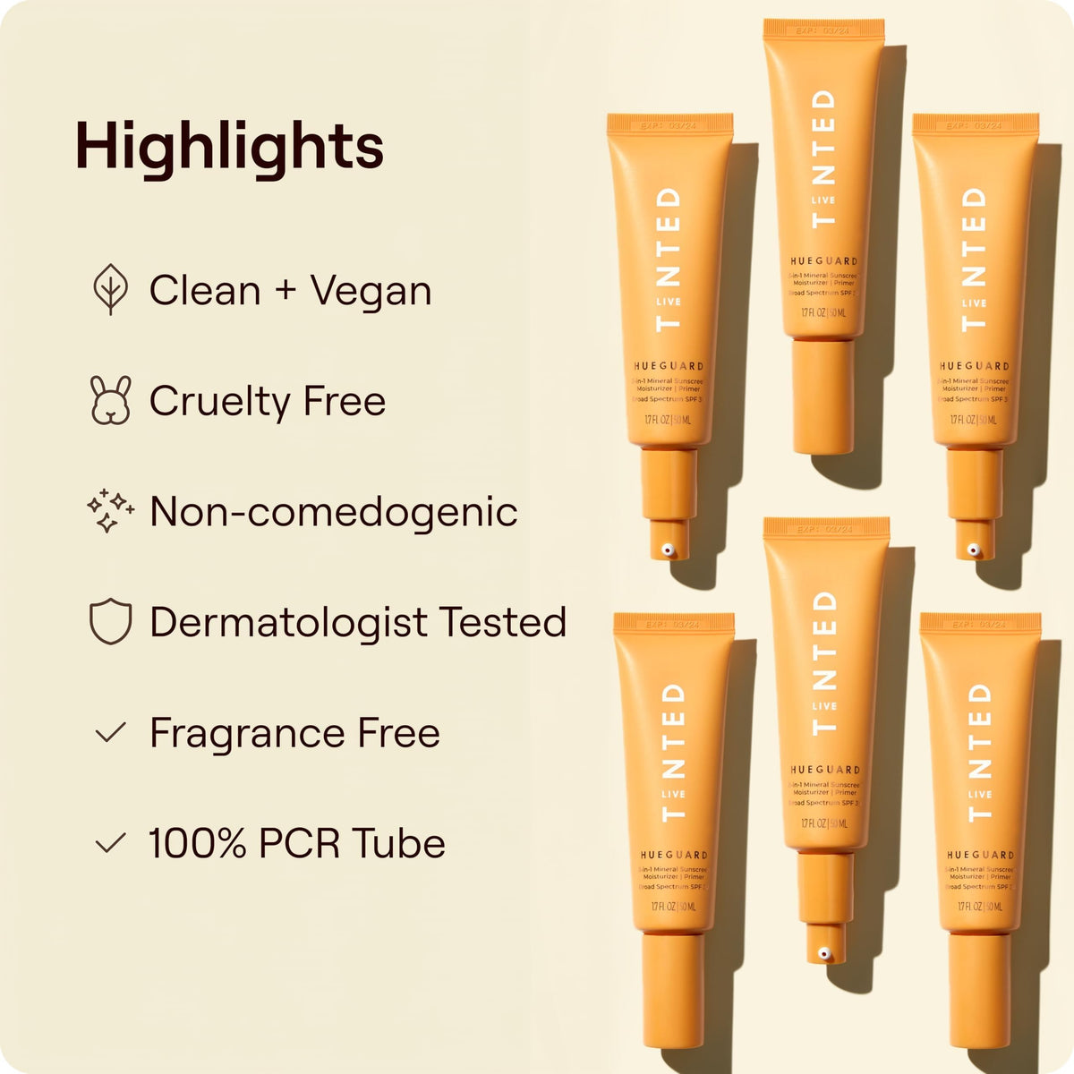 Live Tinted Hueguard Jumbo 3-in-1 Mineral SPF 30 side view
