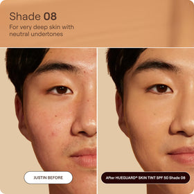 Live Tinted Hueguard Tinted Sunscreen SPF 50 application on skin