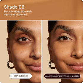Live Tinted Hueguard Tinted Sunscreen SPF 50 application with fingers